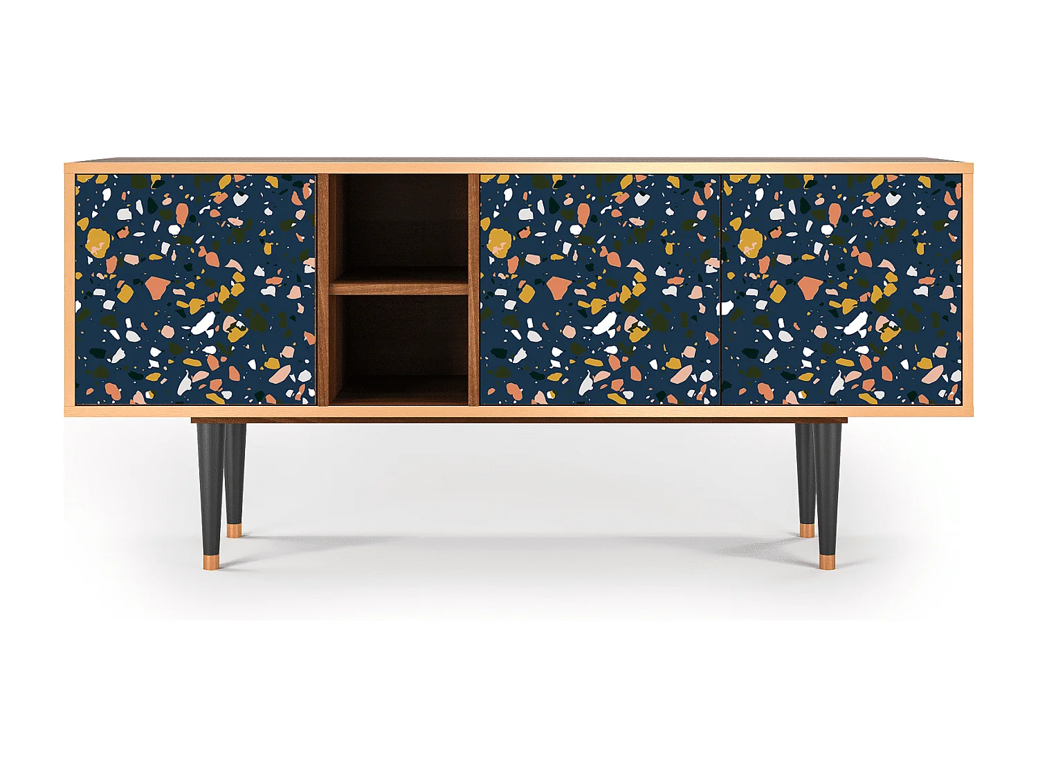 Meuble TV - 150х69х41 cm - T5 - Night Sky Langhterns, Noyer