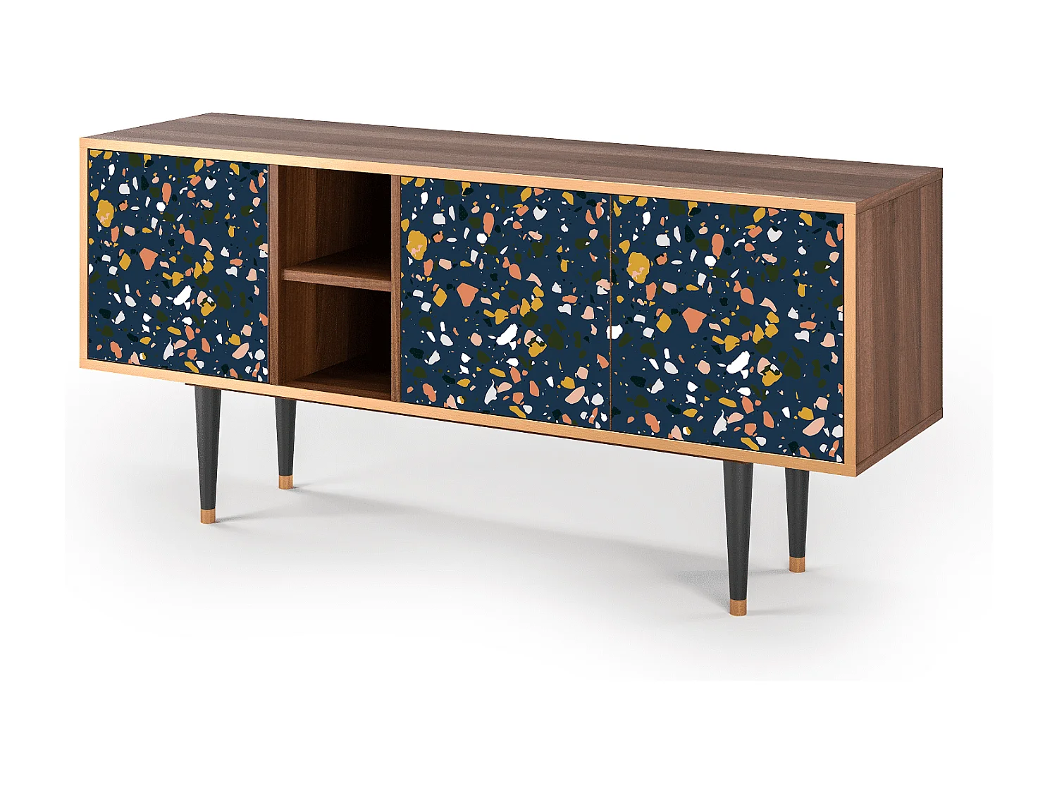 Meuble TV - 150х69х41 cm - T5 - Night Sky Langhterns, Noyer