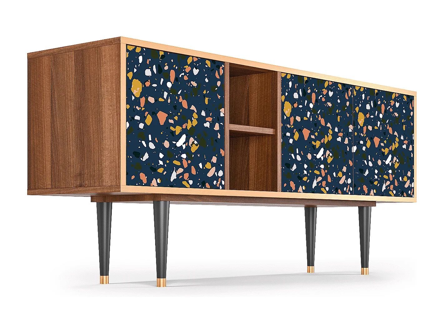 Meuble TV - 150х69х41 cm - T5 - Night Sky Langhterns, Noyer