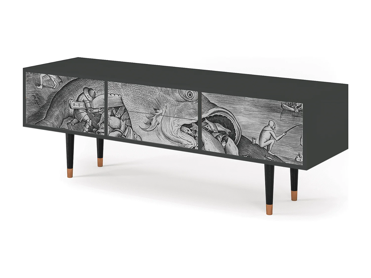 Meuble TV - 170х59х48 cm - T4 - Big Fish Eat Little, Anthracite