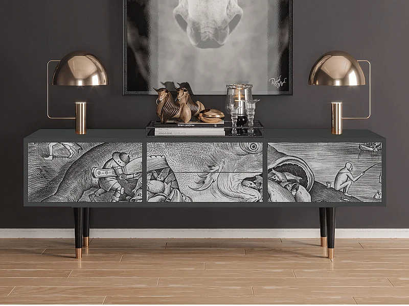 Meuble TV - 170х59х48 cm - T4 - Big Fish Eat Little, Anthracite