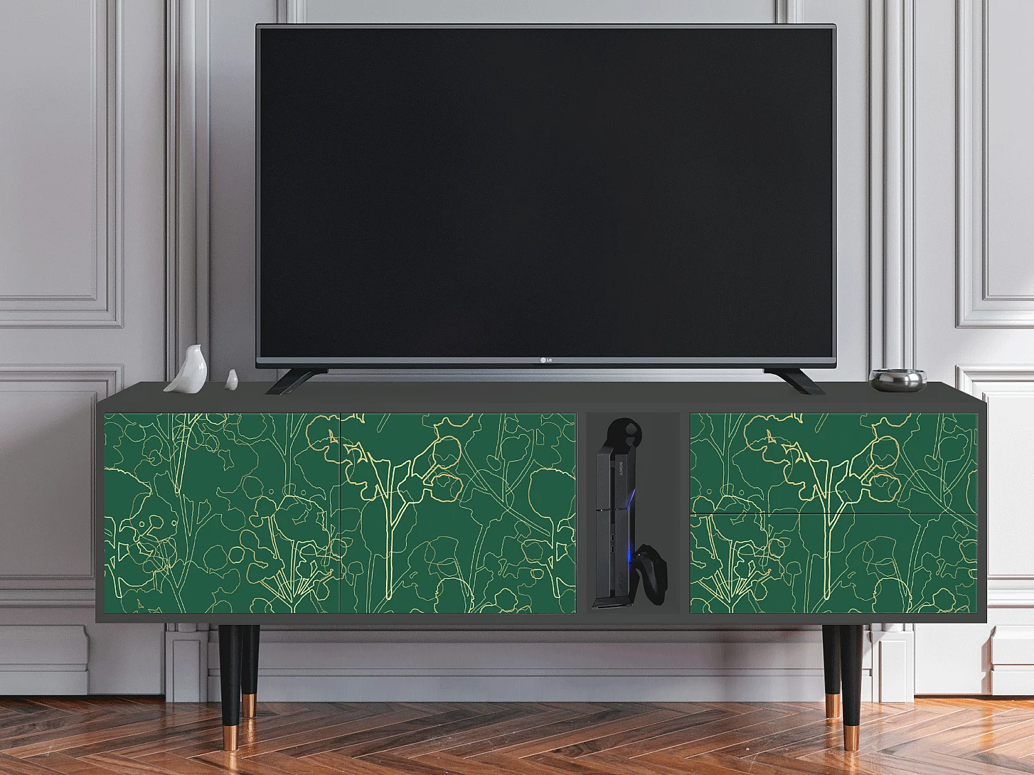 TV-meubel - 170х69х48 cm - T1 - Emerald Forest, Antraciet