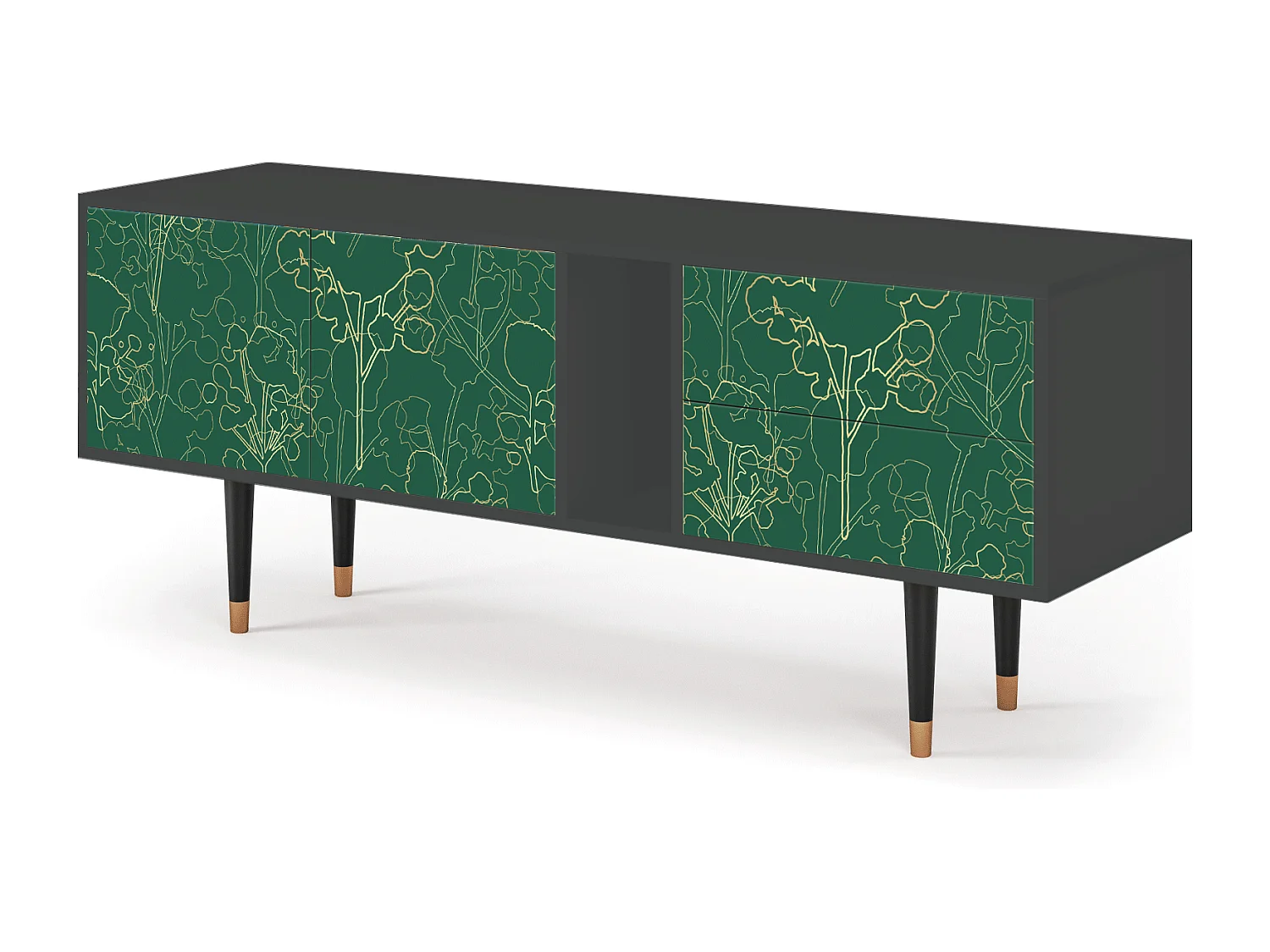 TV-meubel - 170х69х48 cm - T1 - Emerald Forest, Antraciet