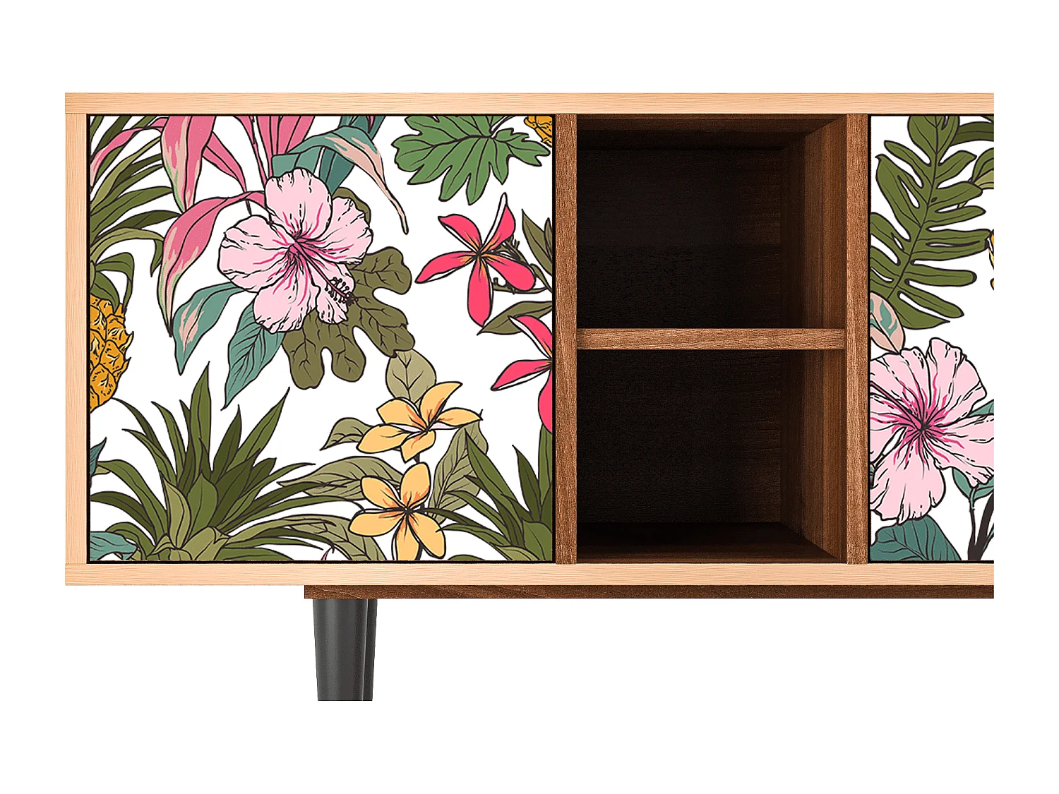 Meuble TV - 150х69х41 cm - T5 - Estival Fruit, Noyer