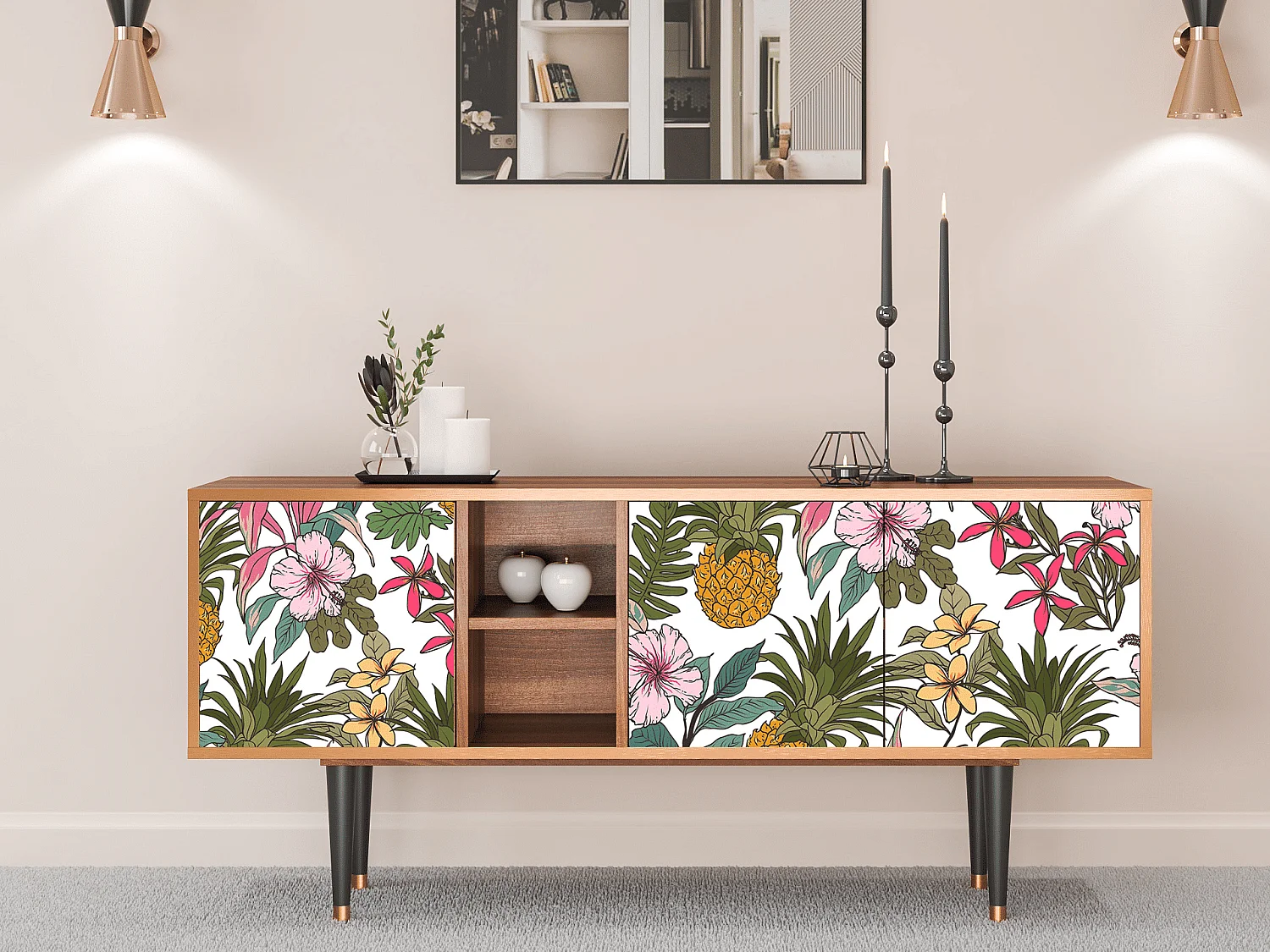 TV-Möbel - 150х69х41 cm - T5 - Estival Fruit, Walnuss