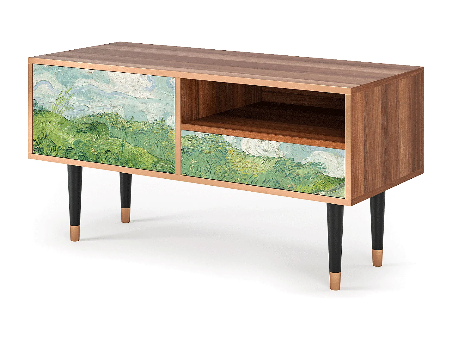 TV-meubel - 115х59х48 cm - T3 - Green Wheat Fields, Walnoot