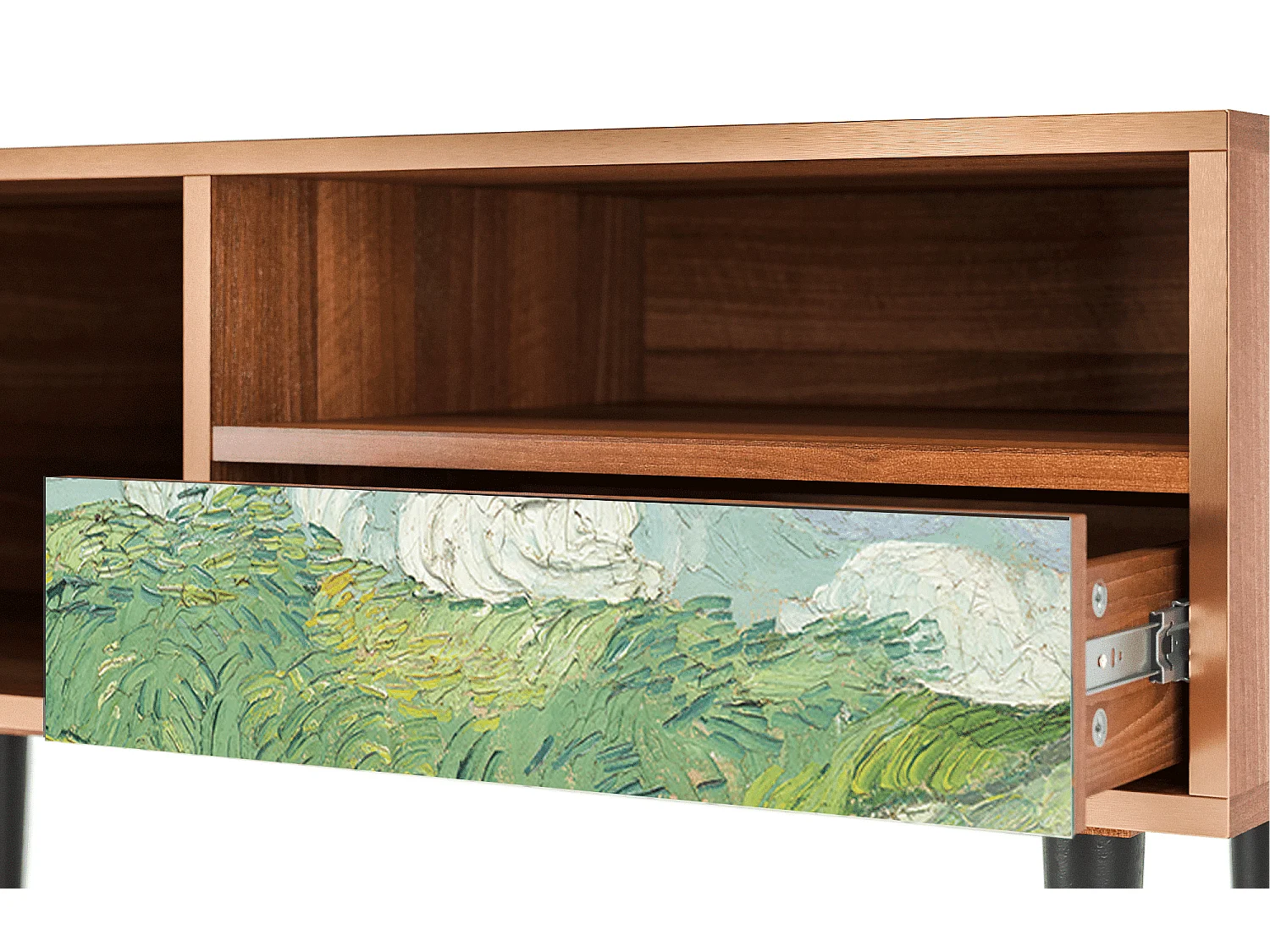 TV-meubel - 115х59х48 cm - T3 - Green Wheat Fields, Walnoot