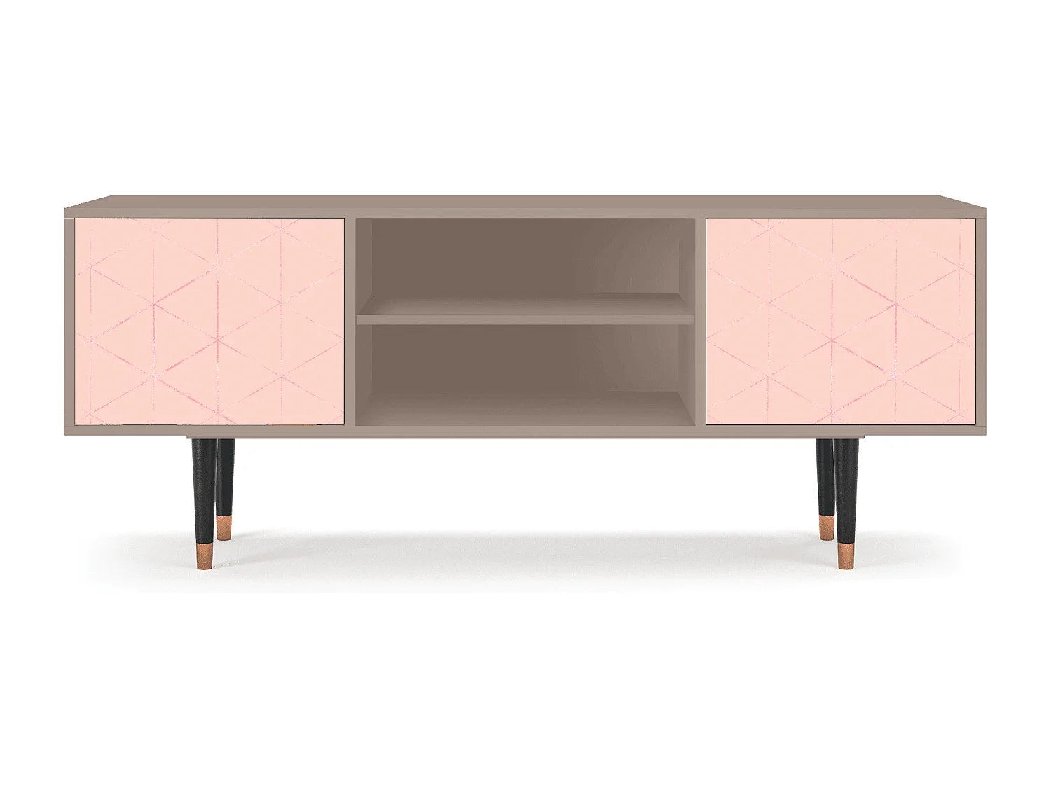 Szafka RTV - 170х69х48 cm - T2 - Rose Quartz, Latte
