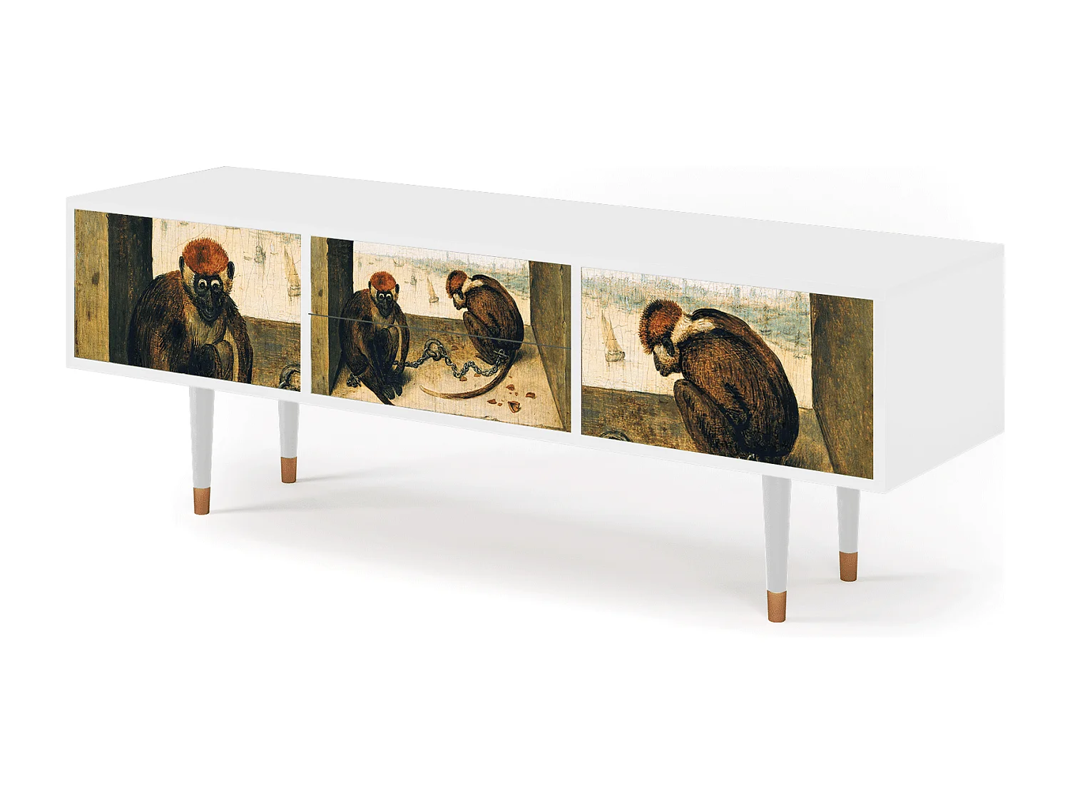 TV-meubel - 170х59х48 cm - T4 - Two Monkeys, Wit