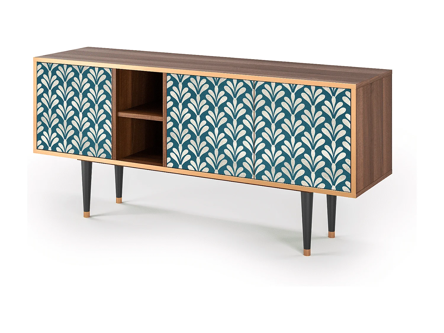 Mueble de TV - 150х69х41 cm - T5 - Milky Tears, Nogueira