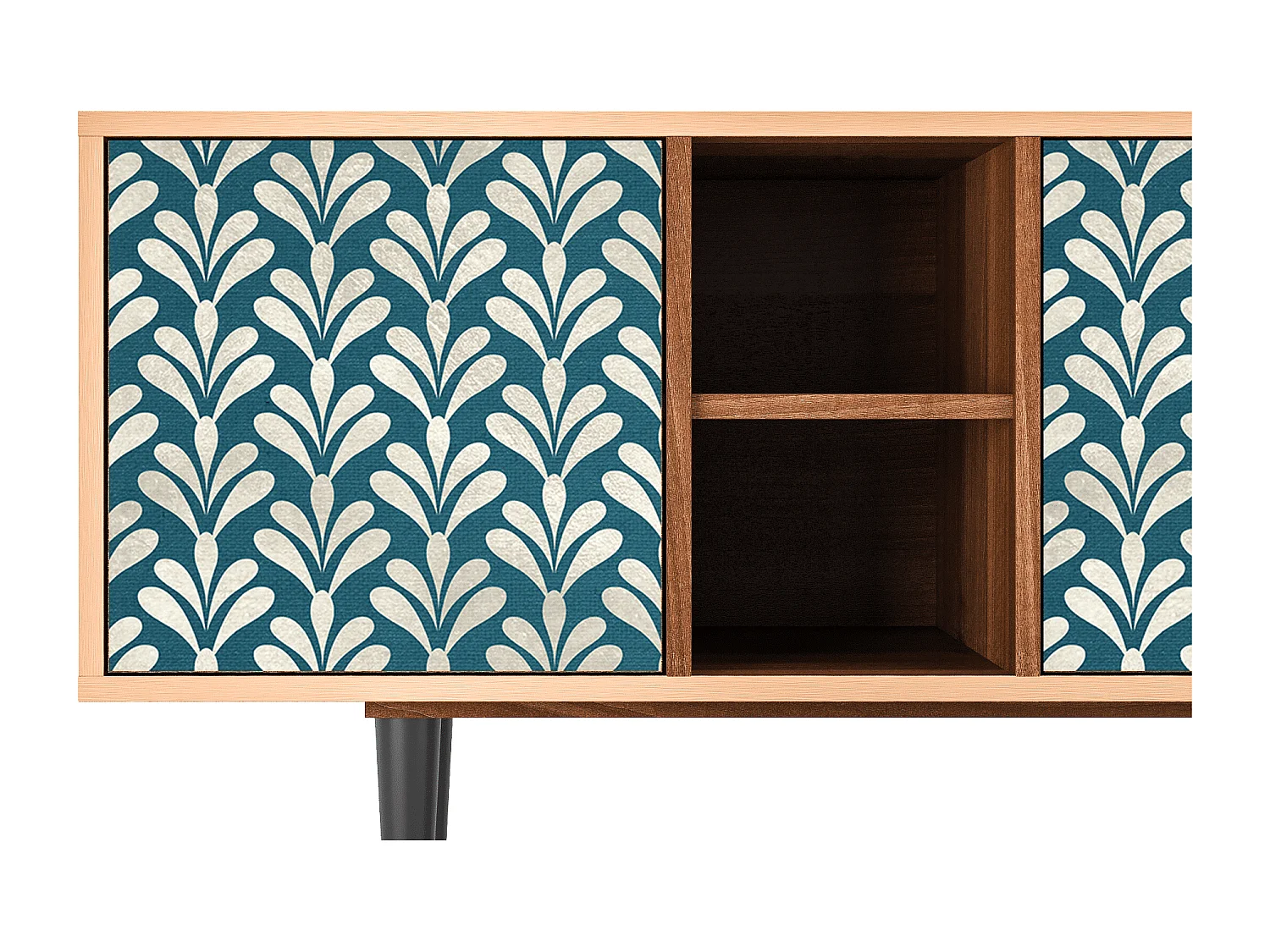 Mueble de TV - 150х69х41 cm - T5 - Milky Tears, Nogueira