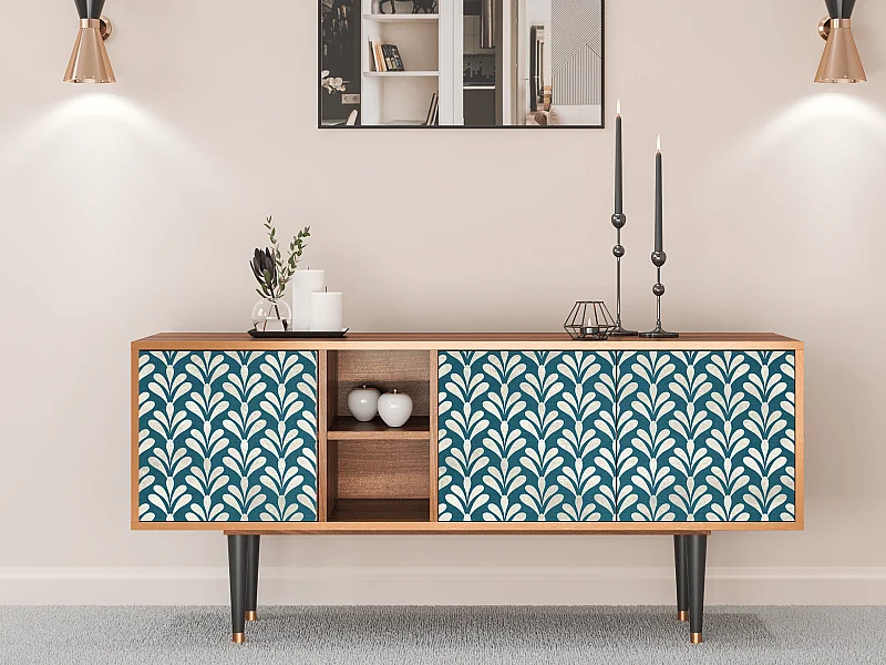 Mobile TV - 150х69х41 cm - T5 - Milky Tears, Noce