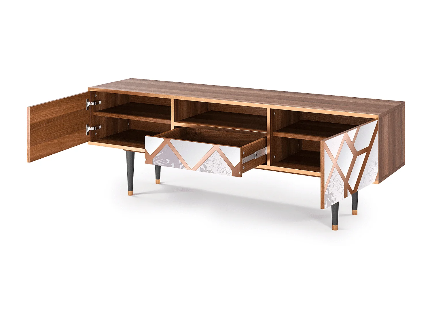 TV-Möbel - 170х59х41 cm - T6 - Pastel Fairytale, Walnuss