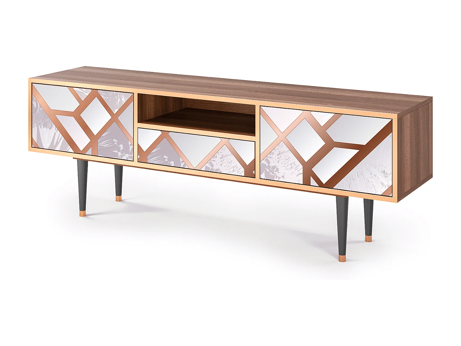 Mobile TV - 170х59х41 cm - T6 - Pastel Fairytale, Noce