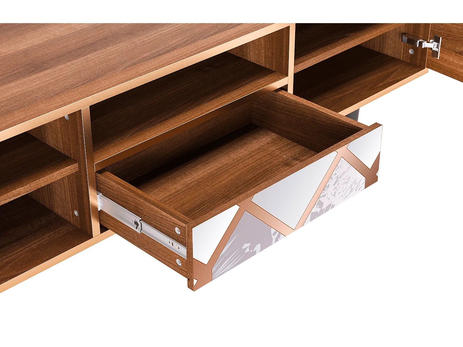 Mobile TV - 170х59х41 cm - T6 - Pastel Fairytale, Noce