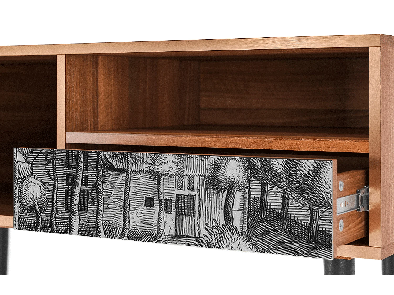 Mobile TV - 115х59х48 cm - T3 - A Pond, Noce