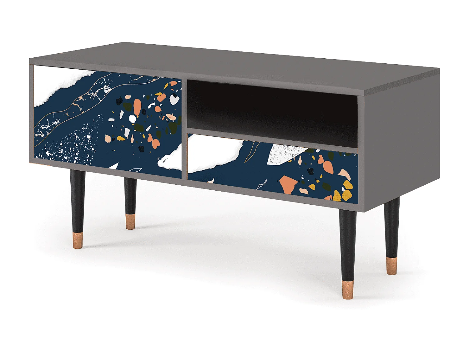 Mobile TV - 115х59х48 cm - T3 - Nude Iceberg, Grigio