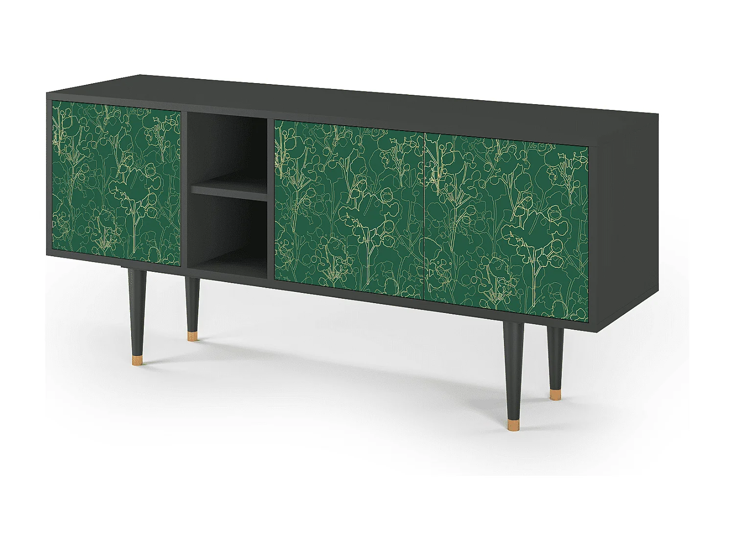 Mobile TV - 150х69х41 cm - T5 - Emerald Forest, Antracite