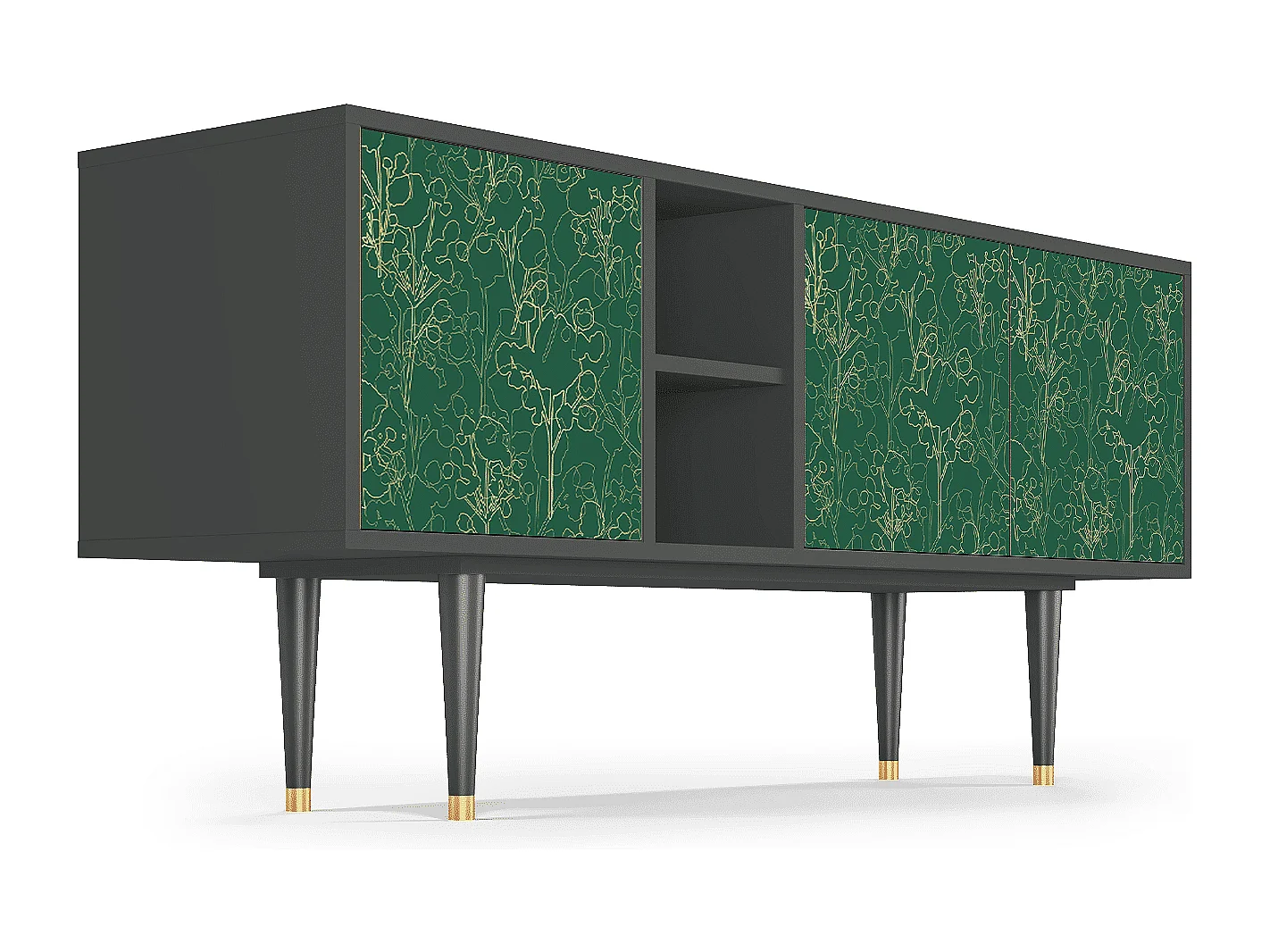 Mobile TV - 150х69х41 cm - T5 - Emerald Forest, Antracite