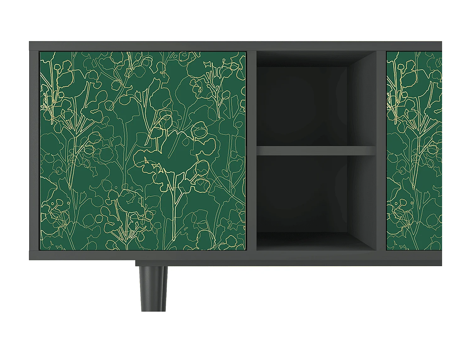 Mobile TV - 150х69х41 cm - T5 - Emerald Forest, Antracite