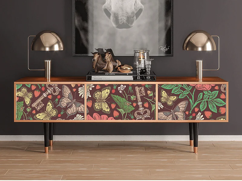 TV-Möbel - 170х59х48 cm - T4 - Alice in Wonderland, Walnuss