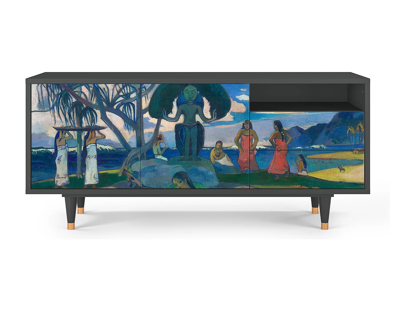 Meuble TV - 125х56х41 cm - T7 - Day of the God, Anthracite