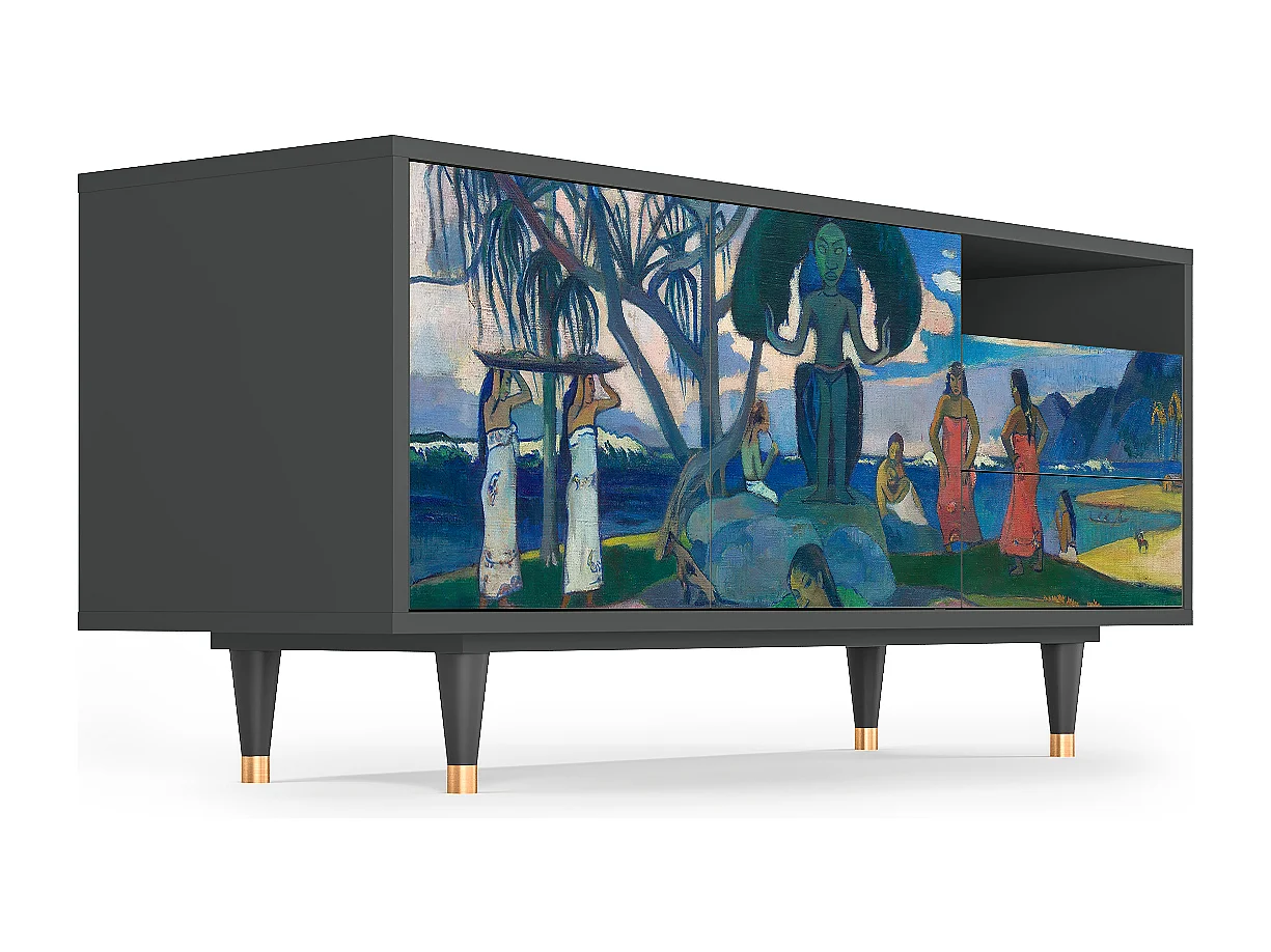 Mueble de TV - 125х56х41 cm - T7 - Day of the God, Antracita