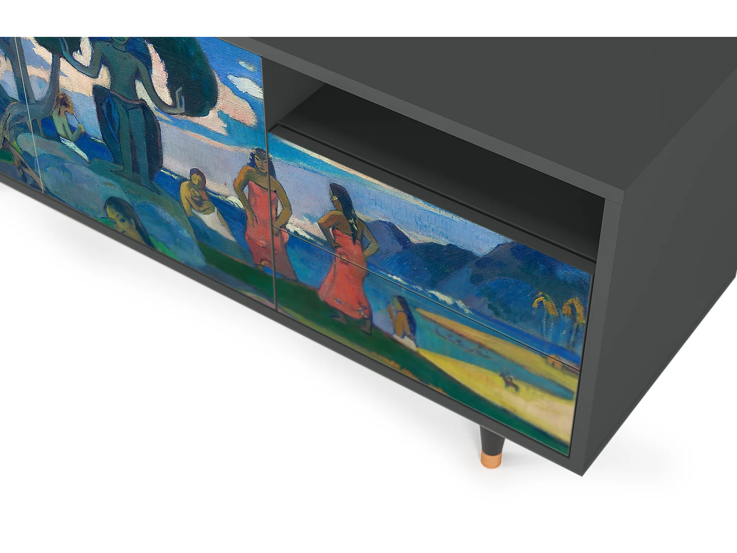 Mueble de TV - 125х56х41 cm - T7 - Day of the God, Antracita