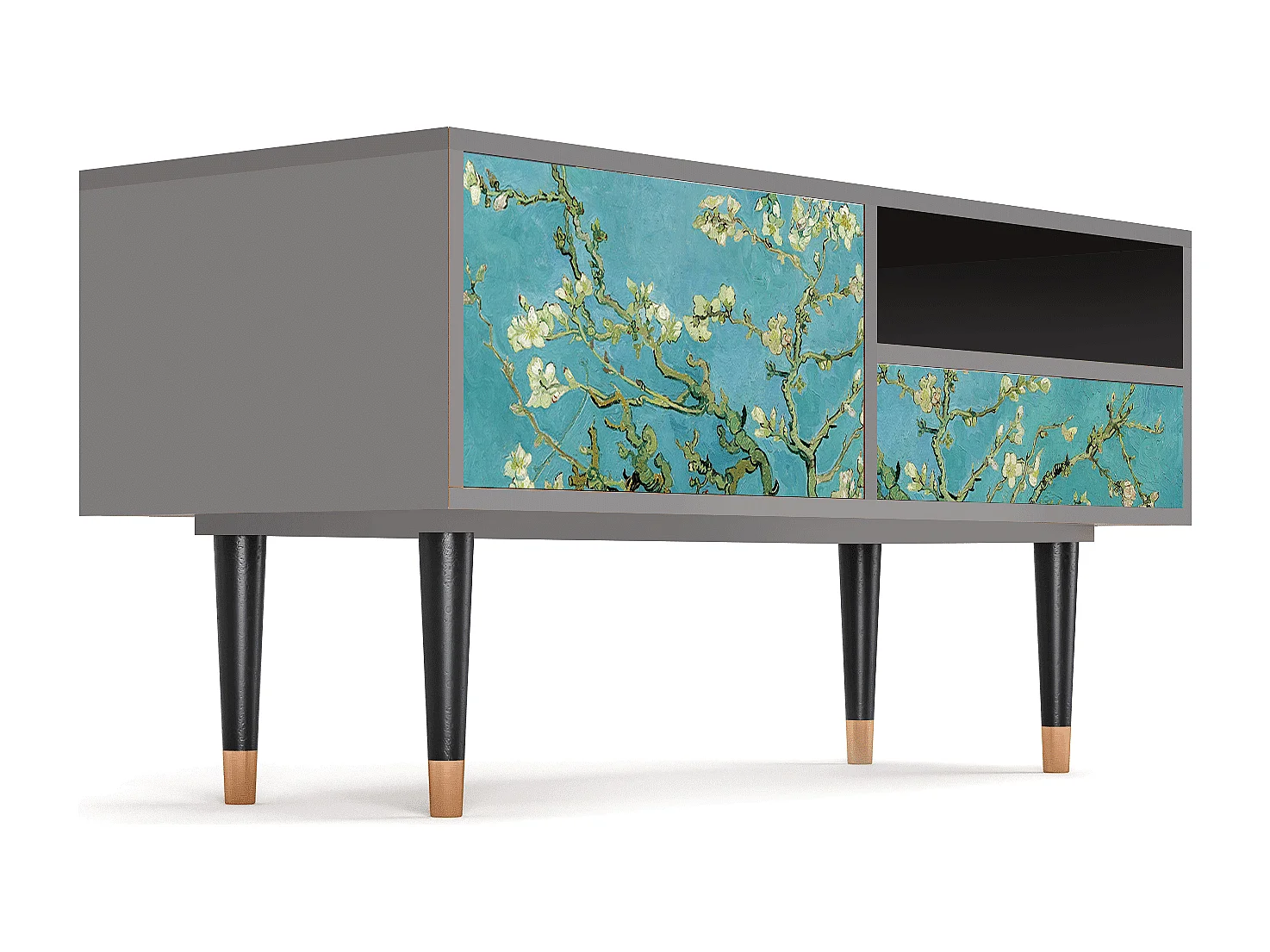 Mobile TV - 115х59х48 cm - T3 - Almond Blossom, Grigio