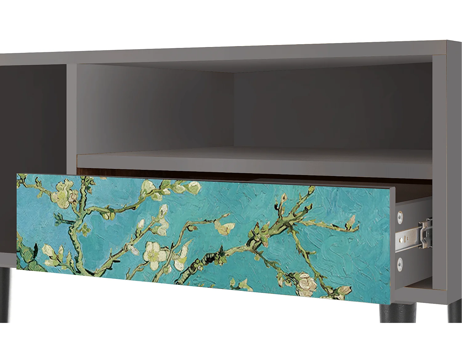 Mobile TV - 115х59х48 cm - T3 - Almond Blossom, Grigio