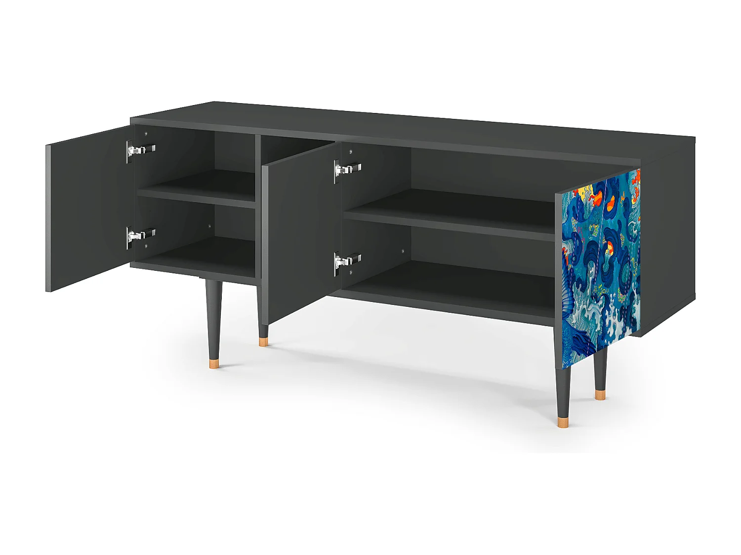 TV-Möbel - 150х69х41 cm - T5 - The Girl - James Jean, Anthrazit