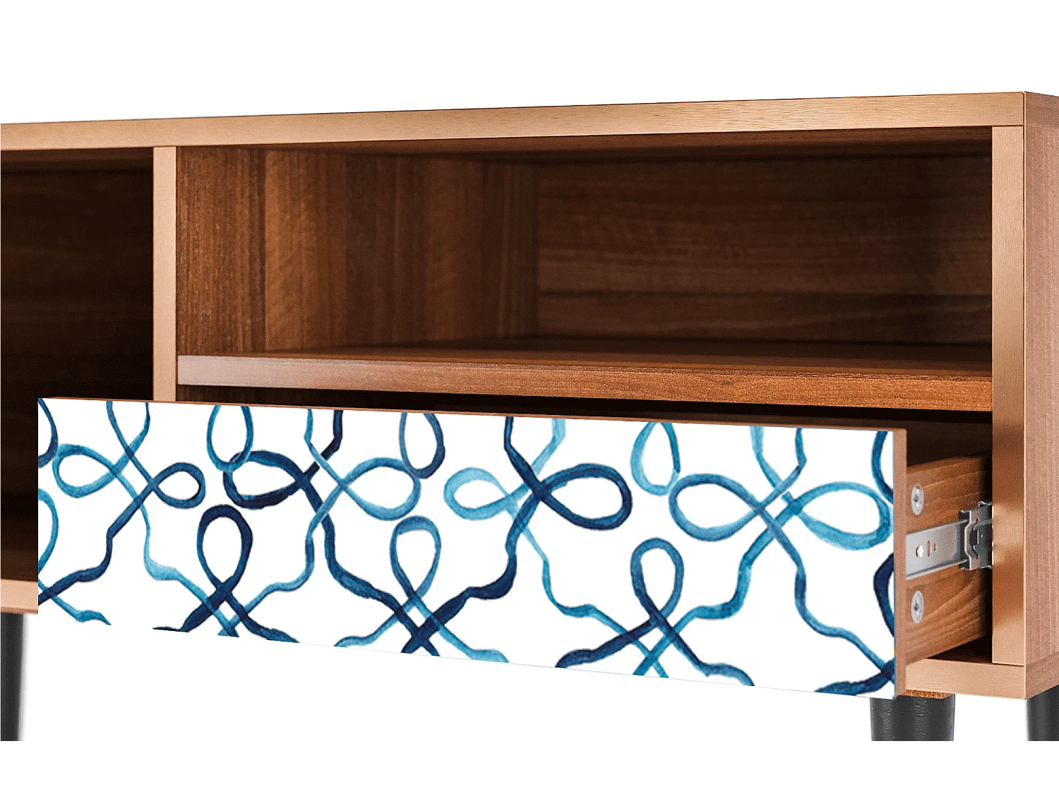 Meuble TV - 115х59х48 cm - T3 - Marine Strings, Noyer