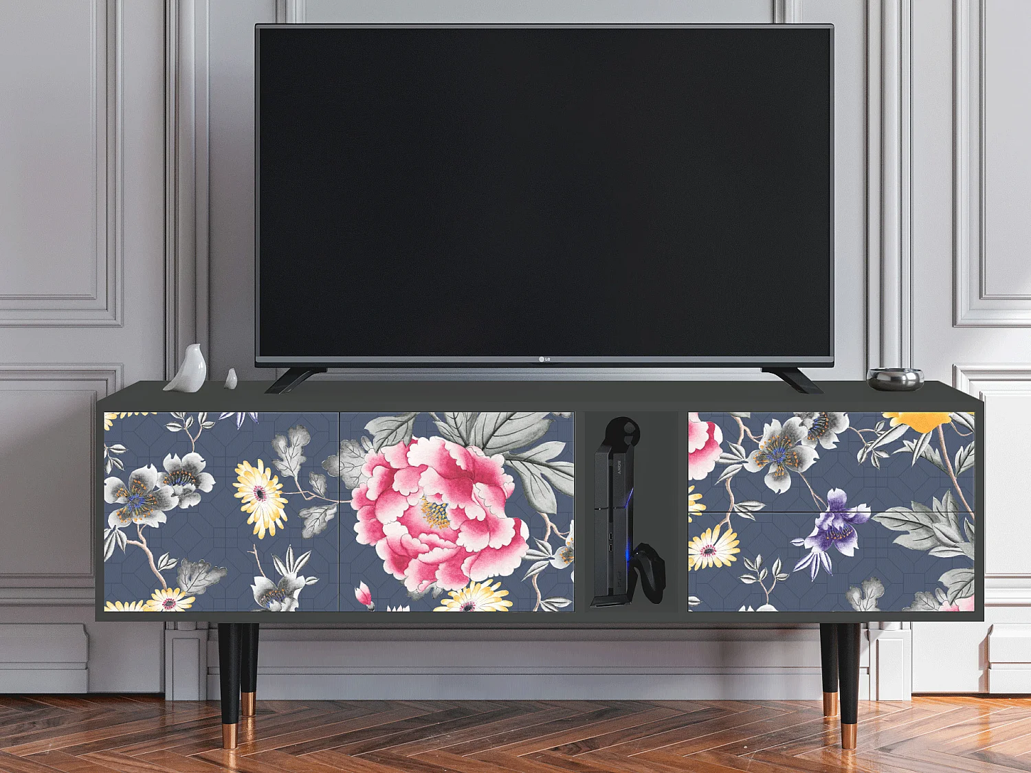 Meuble TV - 170х69х48 cm - T1 - Dark Flower Bed, Anthracite