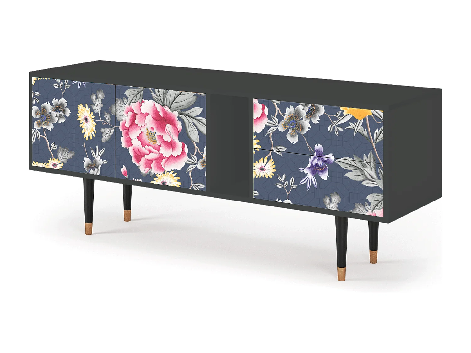 Meuble TV - 170х69х48 cm - T1 - Dark Flower Bed, Anthracite