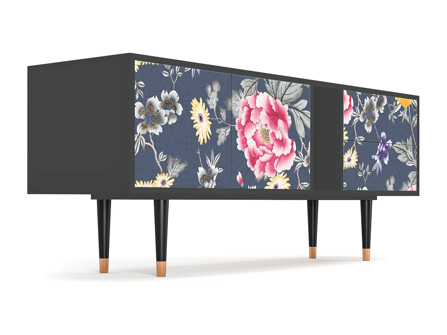 Meuble TV - 170х69х48 cm - T1 - Dark Flower Bed, Anthracite