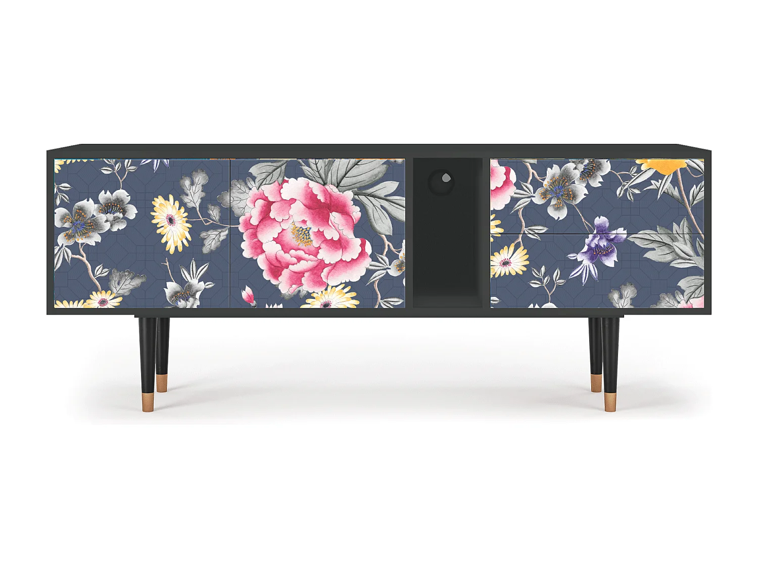 Szafka RTV - 170х69х48 cm - T1 - Dark Flower Bed, Antracyt