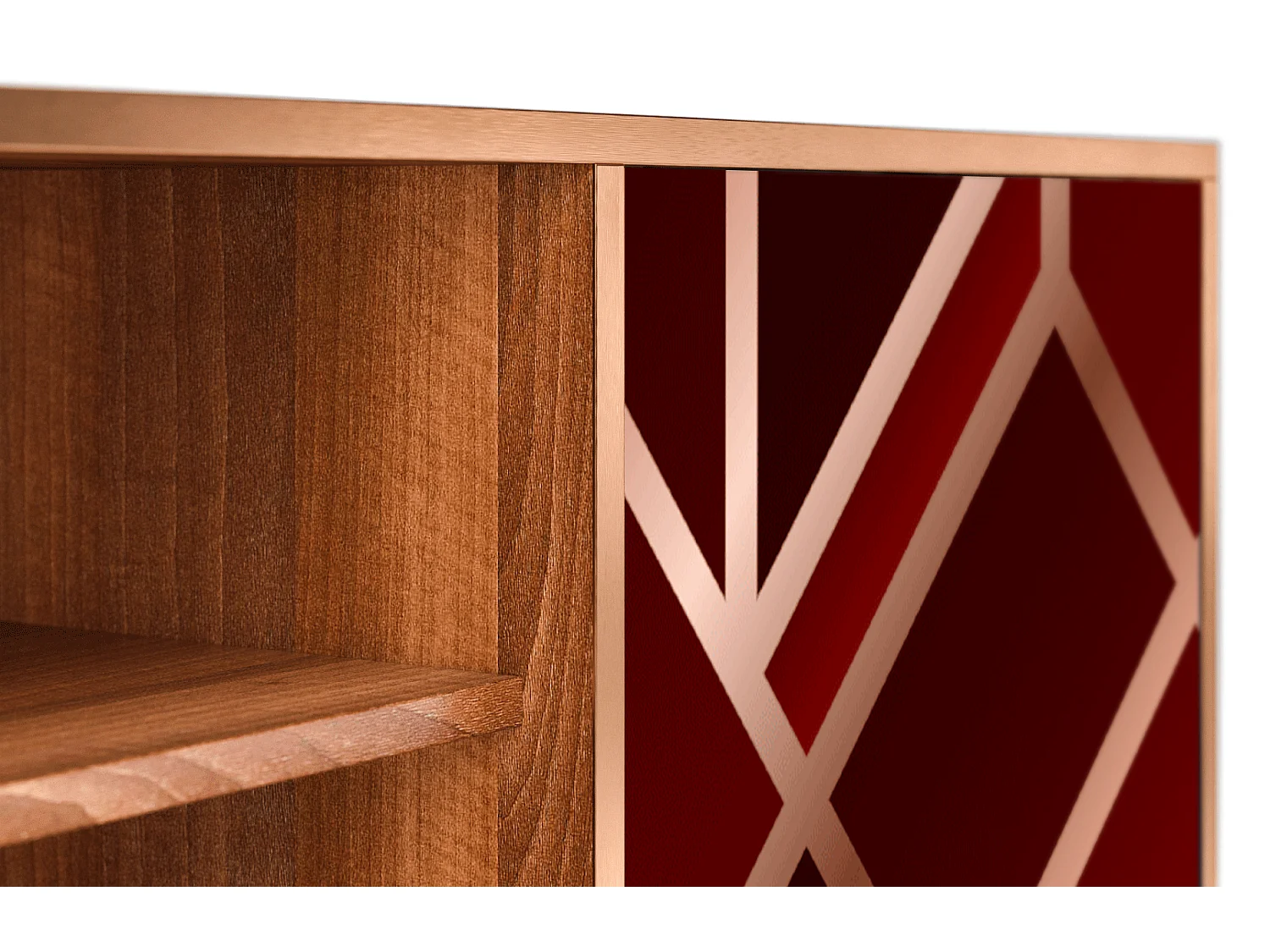 Mueble de TV - 170х69х48 cm - T2 - Velvet 1920's, Nogal