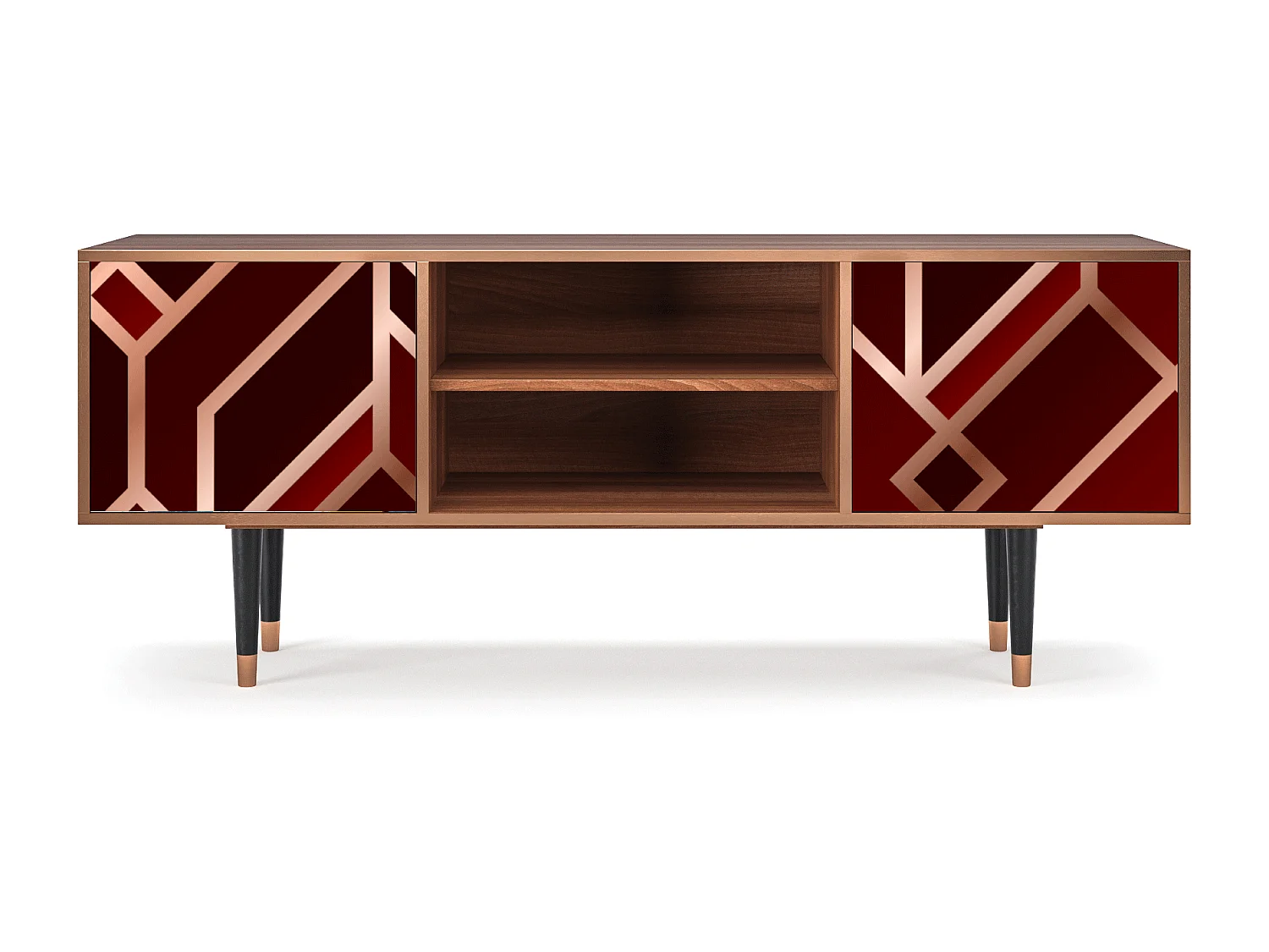 Mobile TV - 170х69х48 cm - T2 - Velvet 1920's, Noce