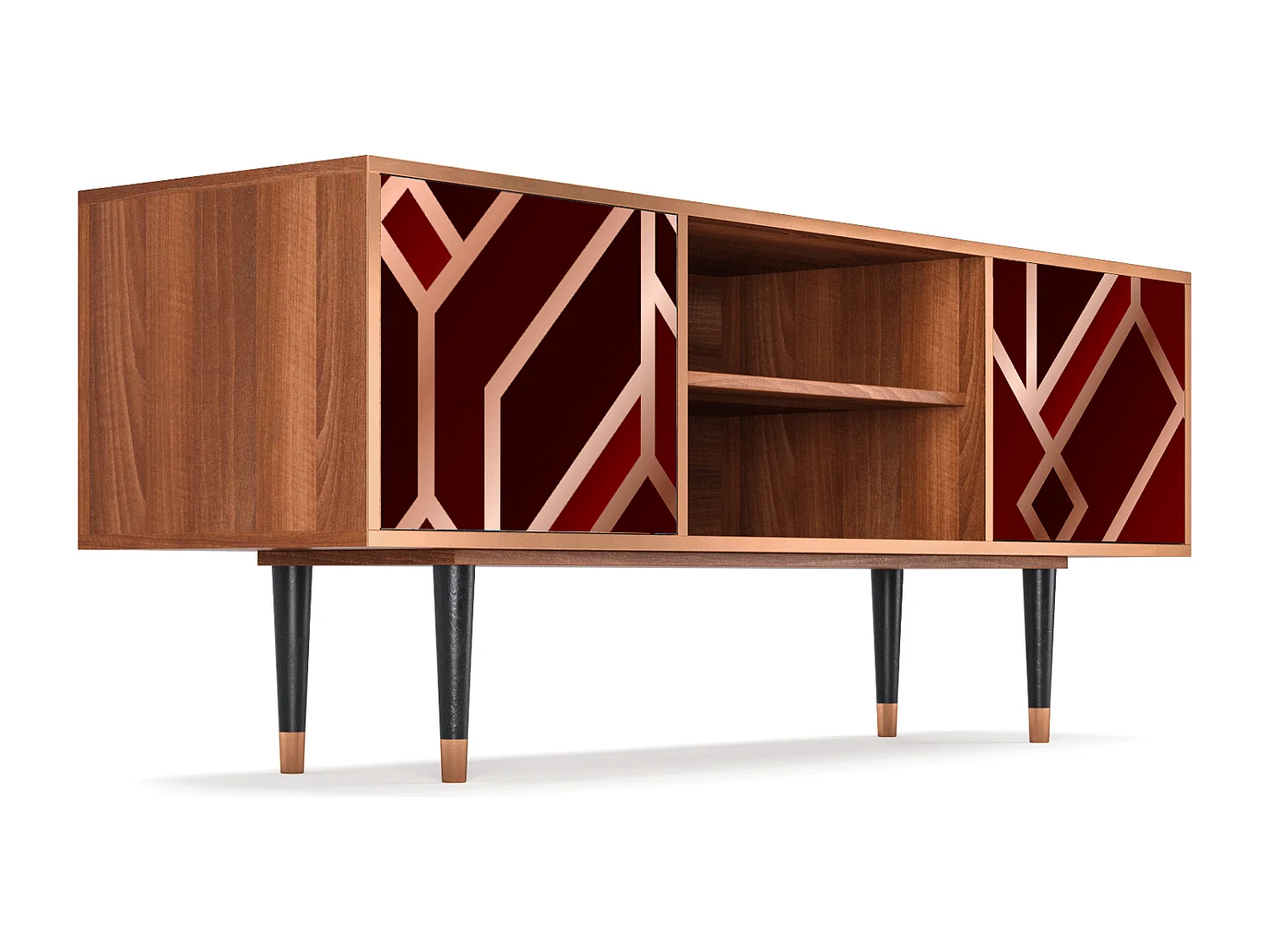 Mobile TV - 170х69х48 cm - T2 - Velvet 1920's, Noce