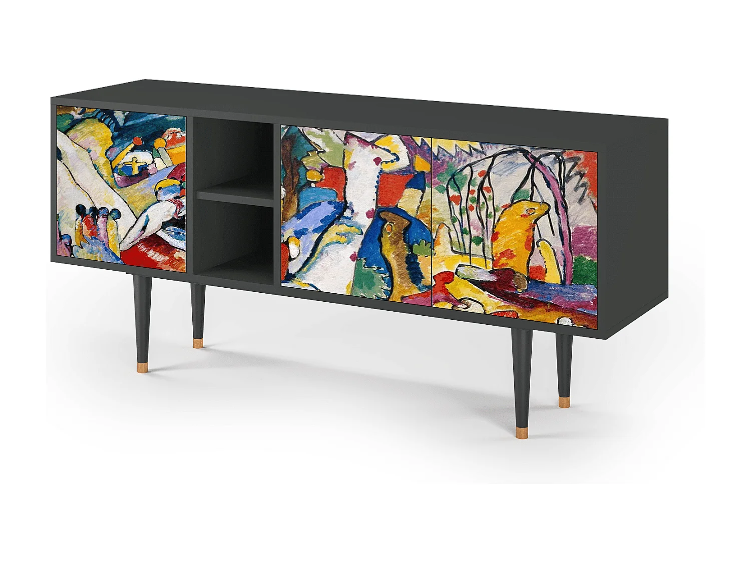 Meuble TV - 150х69х41 cm - T5 - Improvisation 26  , Anthracite