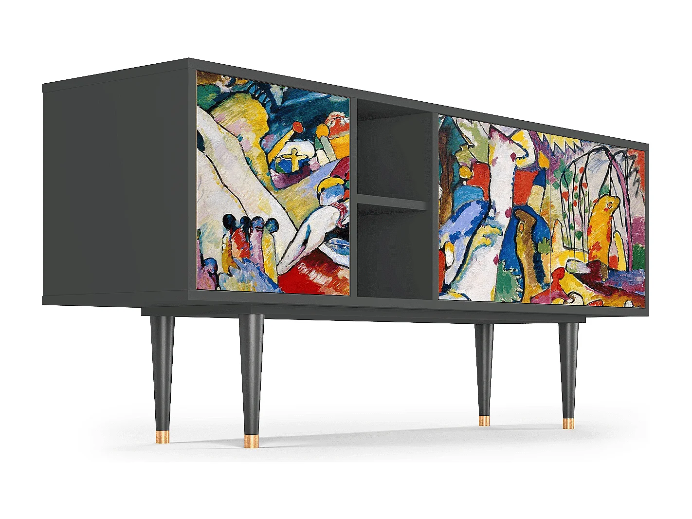 Mueble de TV - 150х69х41 cm - T5 - Improvisation 26  , Antracita