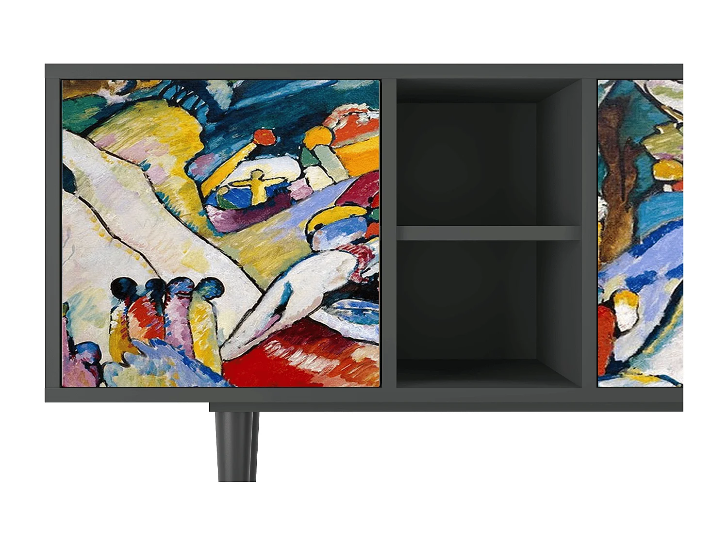 Mueble de TV - 150х69х41 cm - T5 - Improvisation 26  , Antracita