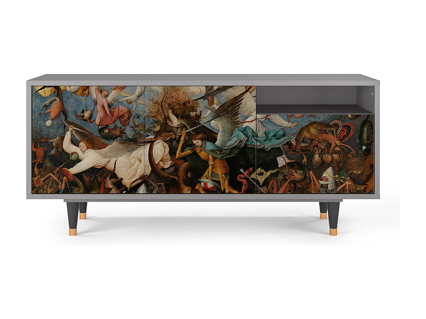 TV-meubel - 125х56х41 cm - T7 - The Fall, Grijs