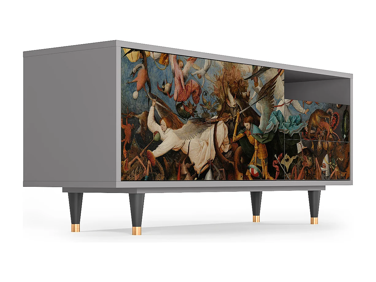 TV-meubel - 125х56х41 cm - T7 - The Fall, Grijs