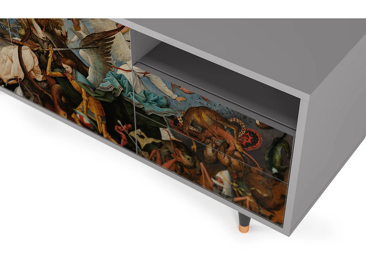 TV-meubel - 125х56х41 cm - T7 - The Fall, Grijs