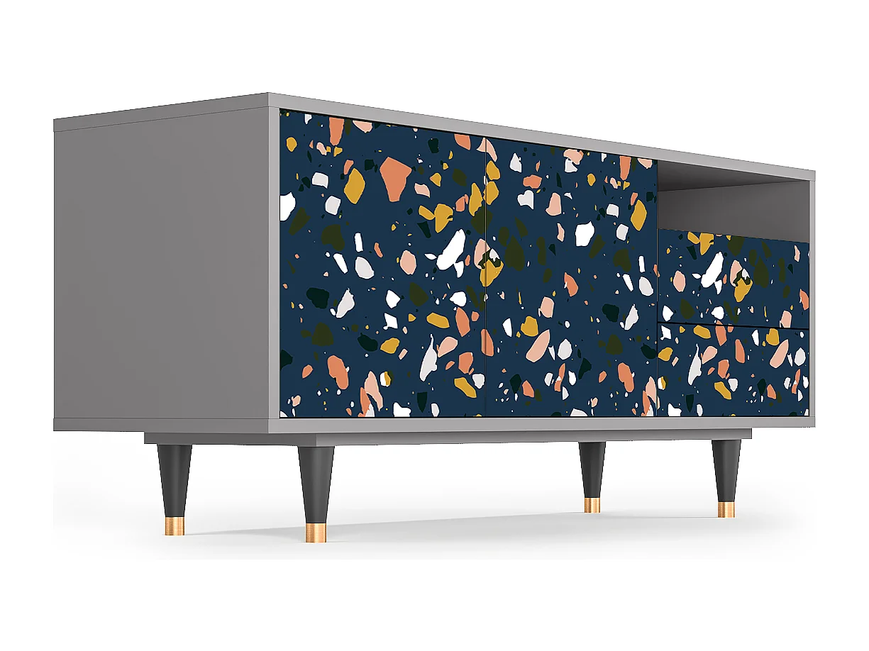 Meuble TV - 125х56х41 cm - T7 - Night Sky Langhterns, Gris