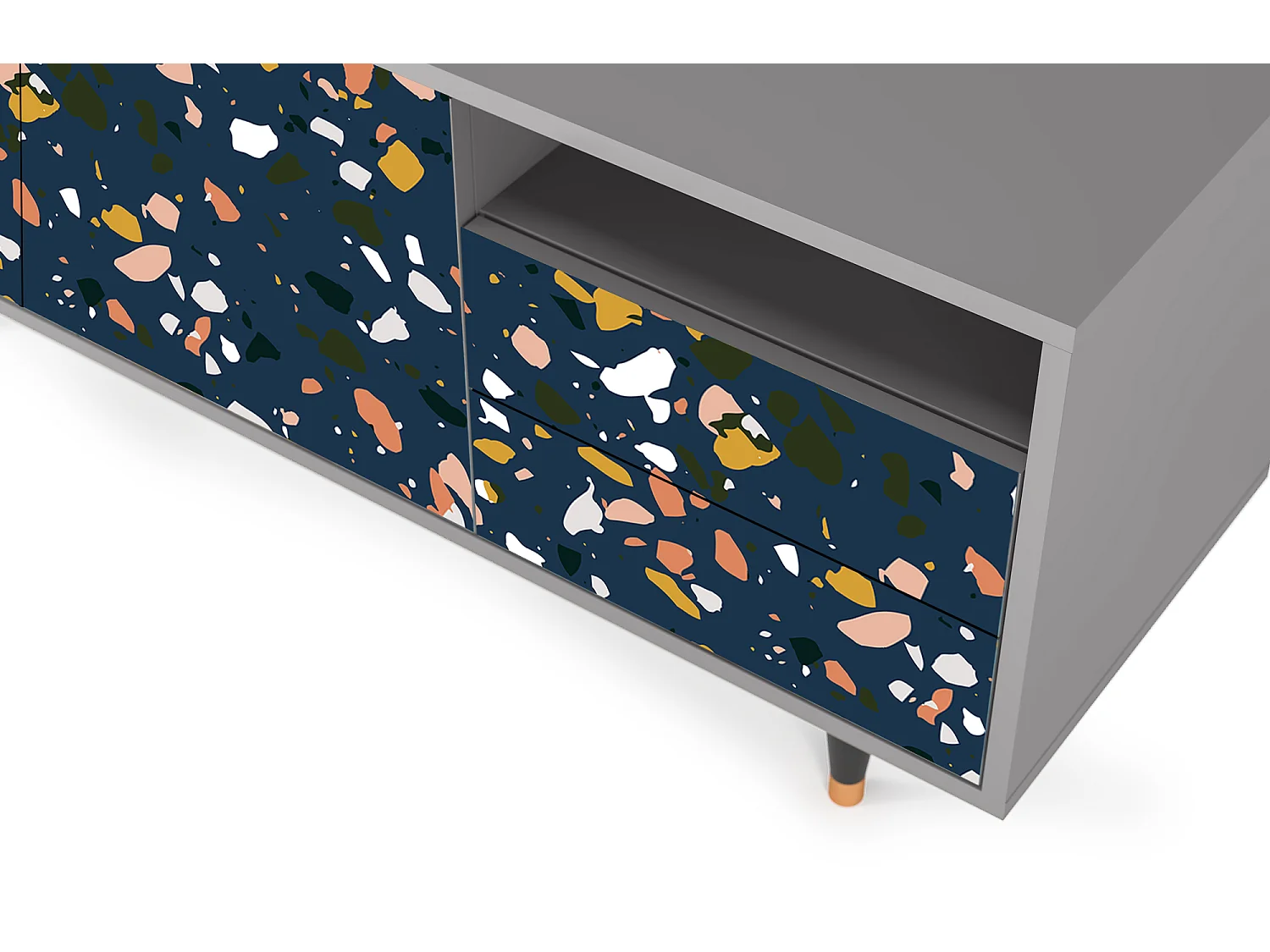 Meuble TV - 125х56х41 cm - T7 - Night Sky Langhterns, Gris