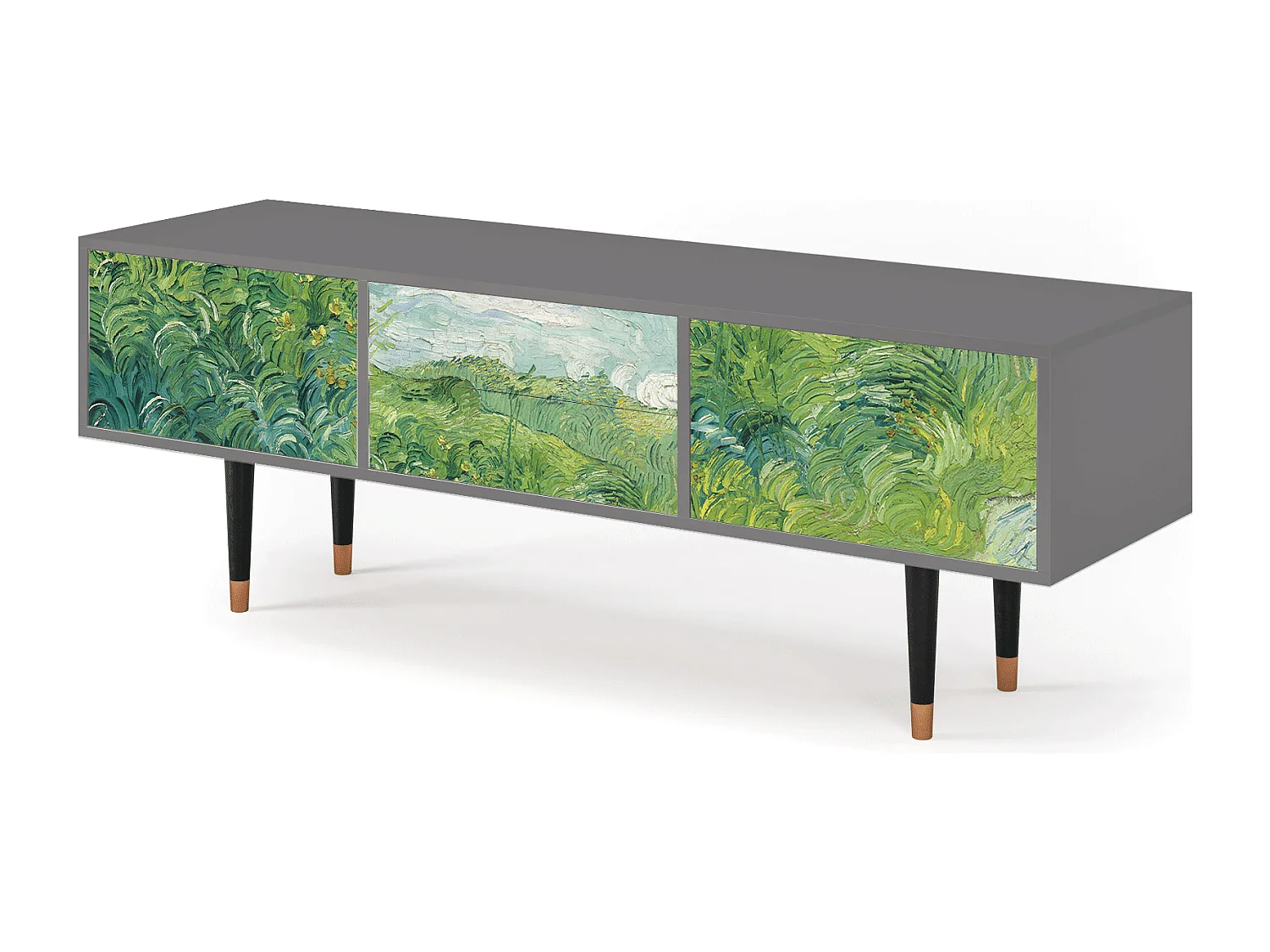 TV-meubel - 170х59х48 cm - T4 - Green Wheat Fields, Grijs