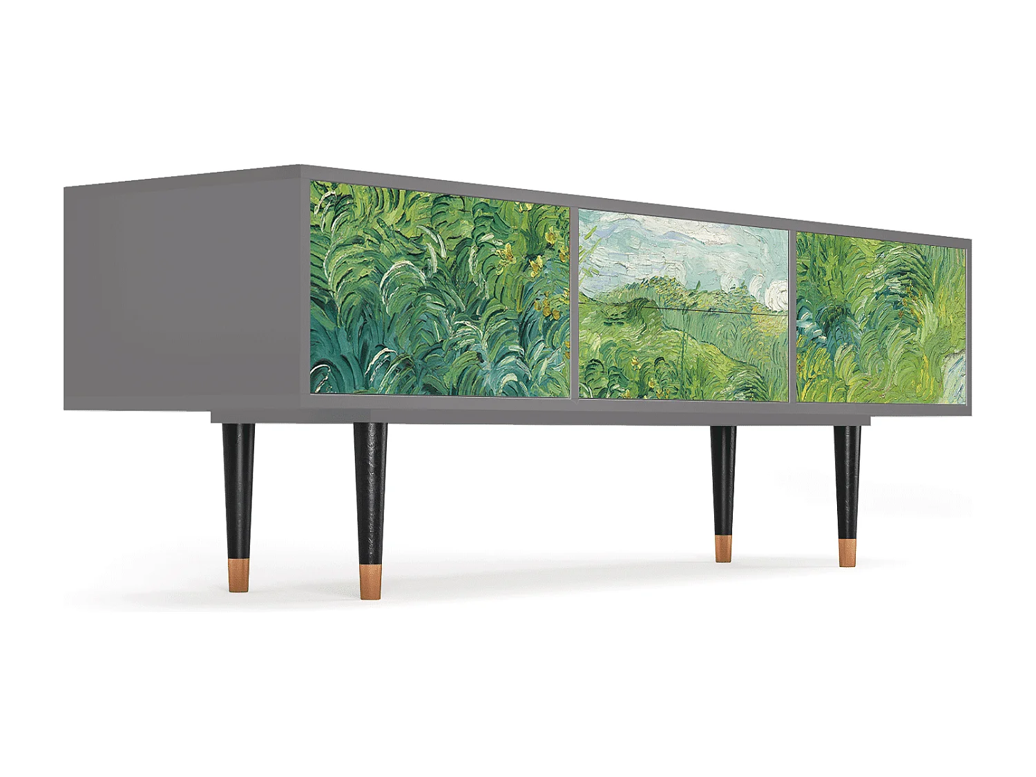 TV-meubel - 170х59х48 cm - T4 - Green Wheat Fields, Grijs