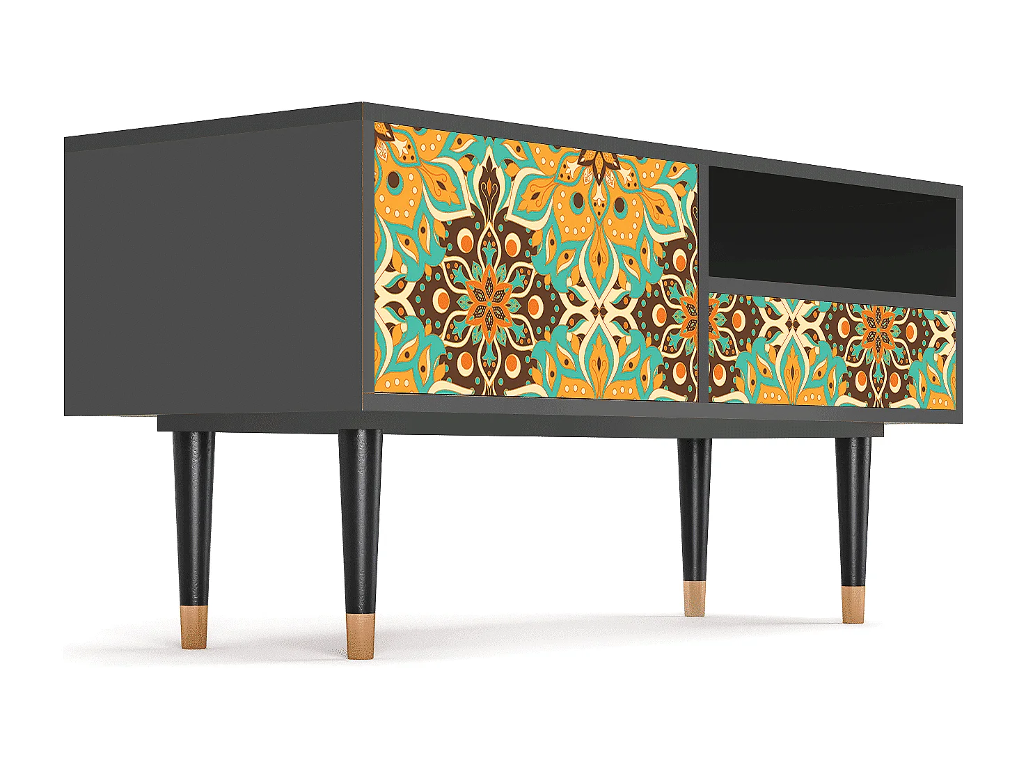 Meuble TV - 115х59х48 cm - T3 - Indian Spices, Anthracite